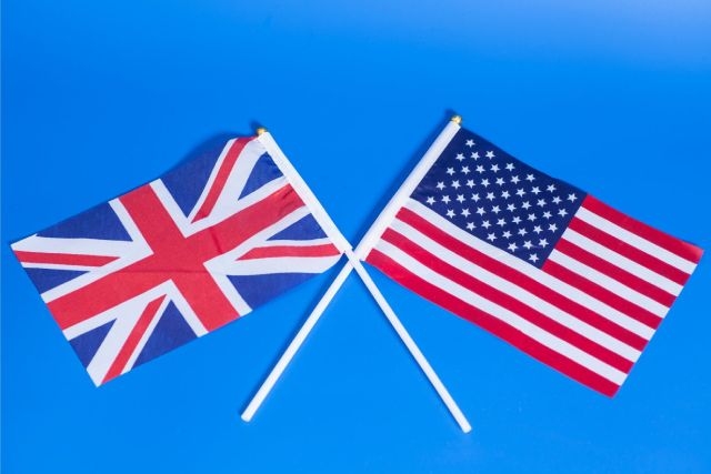 flaga Wielkiej Brytanii oraz Stanów Zjednoczonych